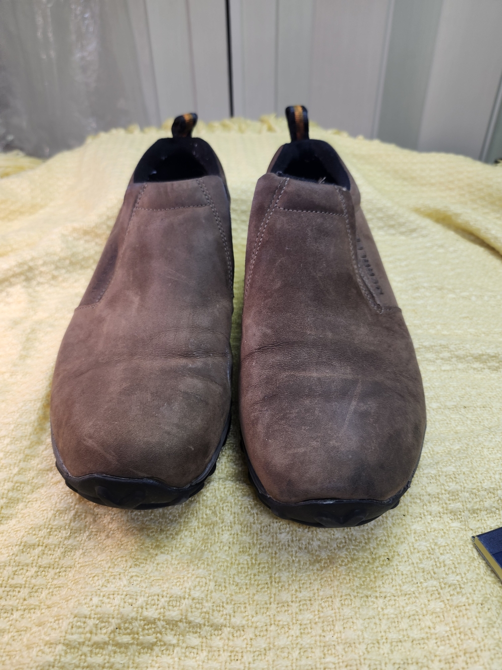 Merrell Men's Brown Suede Slip-On Loafers